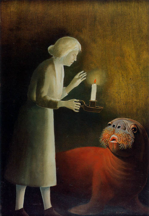 Stanislao Lepri - Langage Nocturne (Night Language) - 1975 oil on canvas
